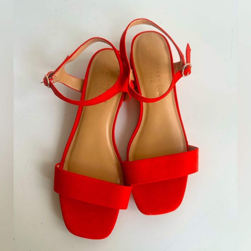 LC Lauren Conrad Obsidian Women's Block Heel Sandals